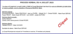 PROCES VERBAL DE LA REUNION DU CONSEIL MUNICIPAL SEANCE DU 4 juillet 2023