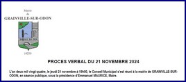 Liste des délibérations du 21 novembre 2024